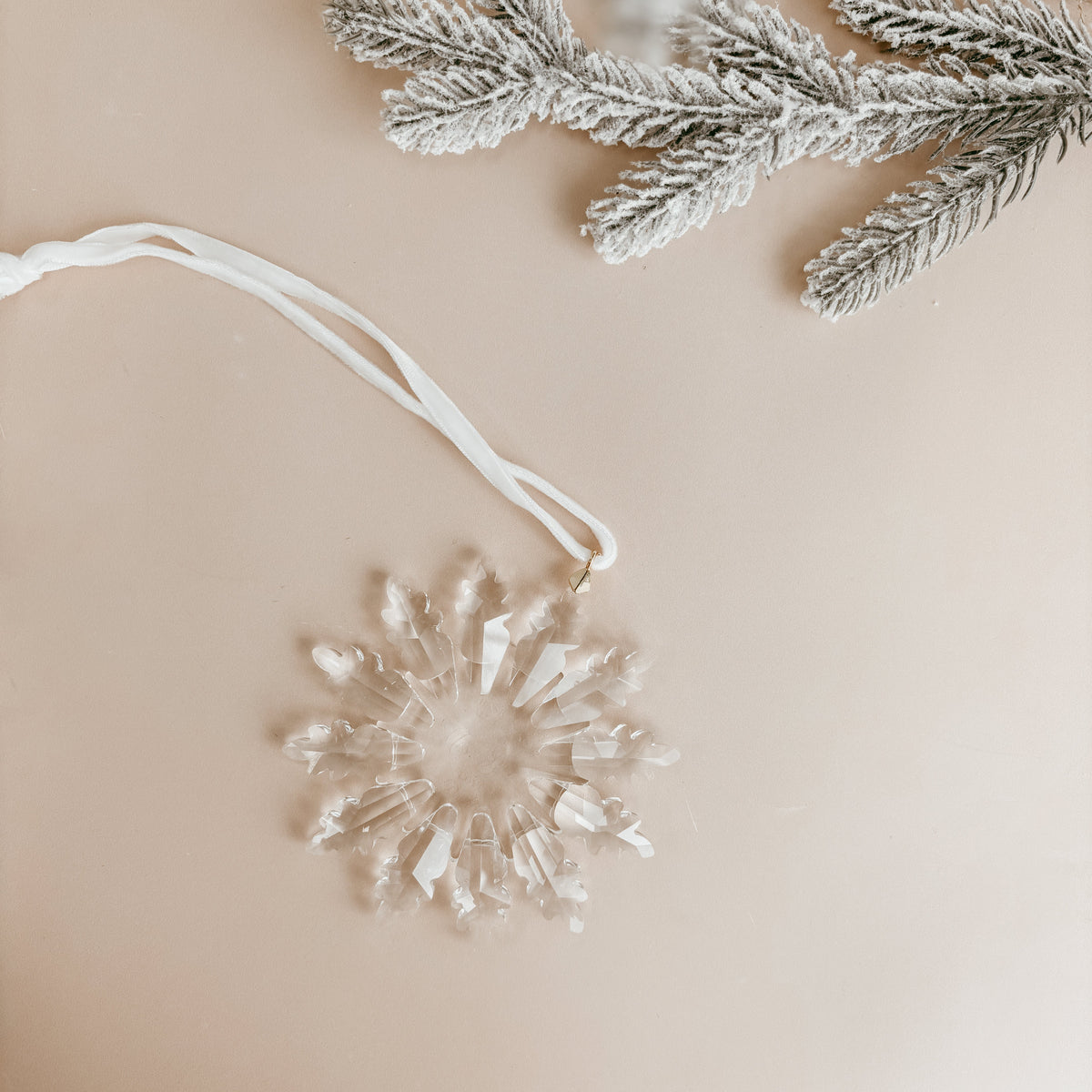 Glass Snowflake Christmas Tree Ornament