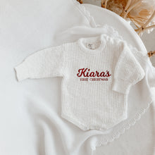 Load image into Gallery viewer, Personalised &#39;First Christmas&#39; Chunky Knit Romper