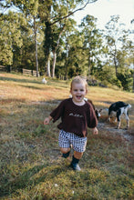 Load image into Gallery viewer, Kids Cocoa Gingham Shorts