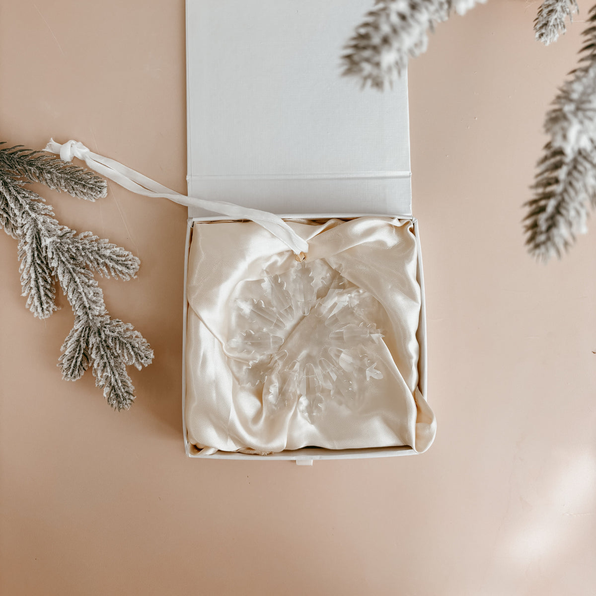 Glass Snowflake Christmas Tree Ornament