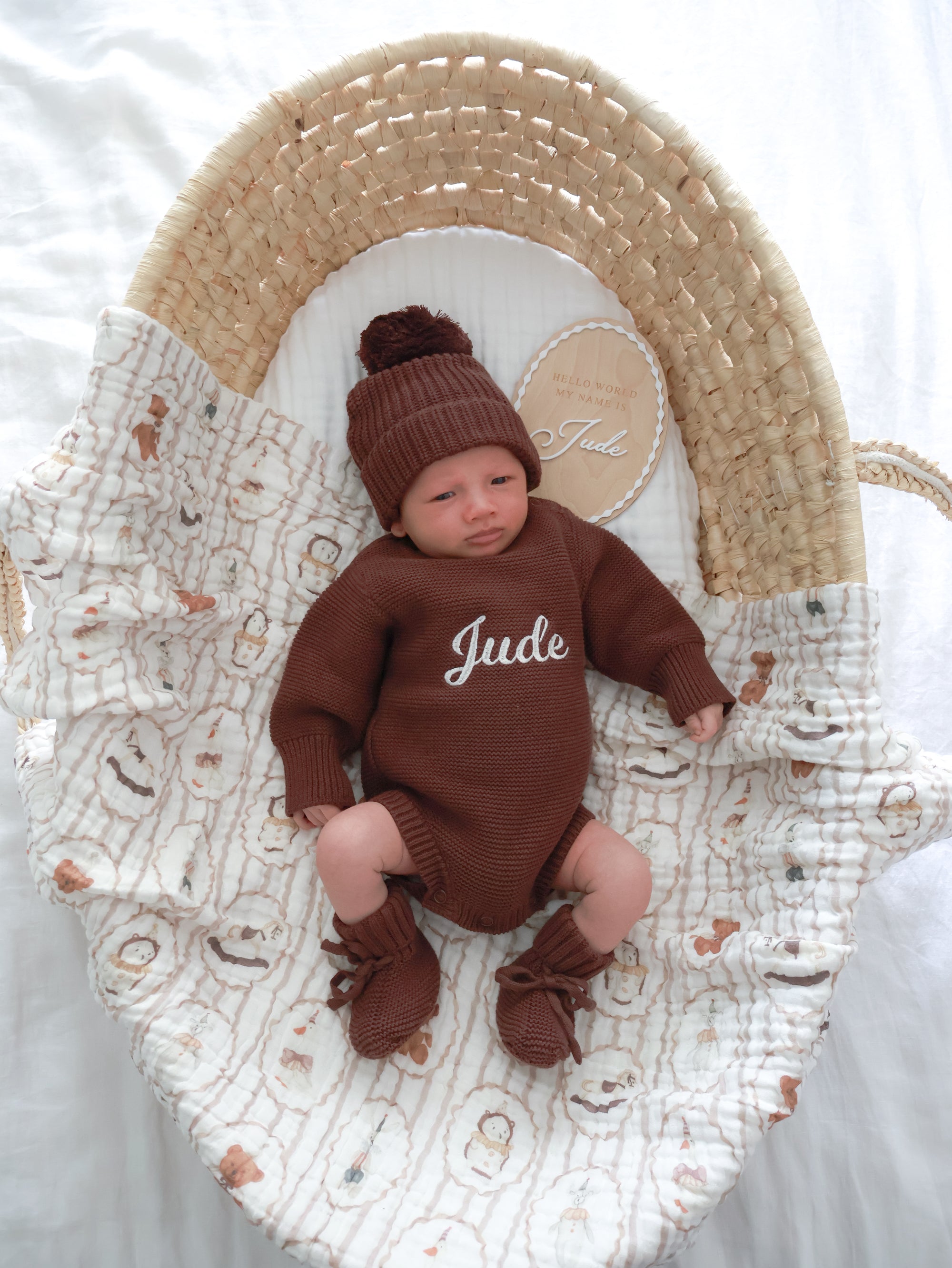 Long Sleeve Knit Romper - Espresso