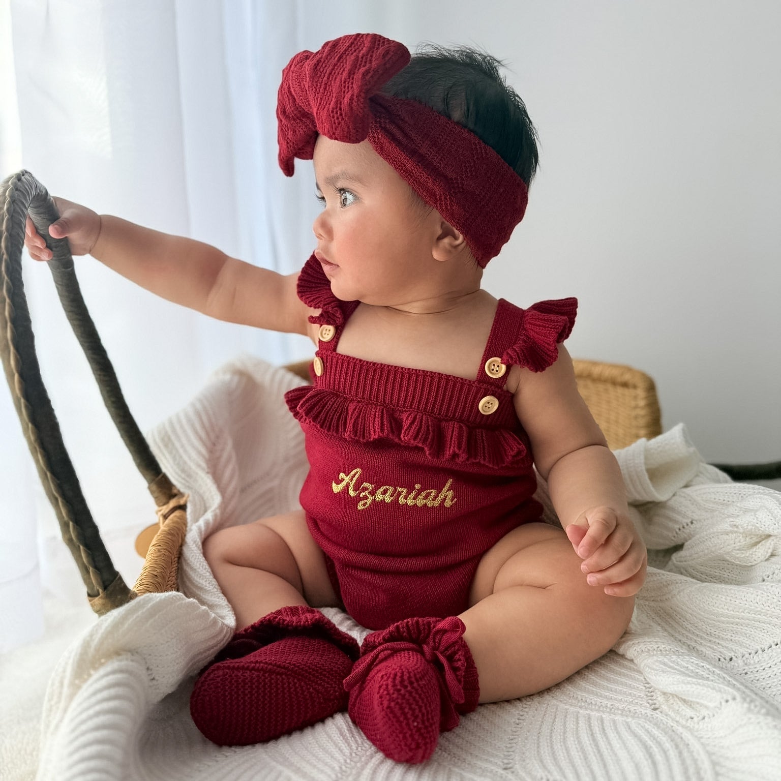 Singlet Frill Knit Romper