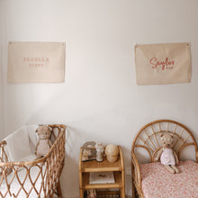 Load image into Gallery viewer, Custom Canvas Name Banner - Embroidered Text