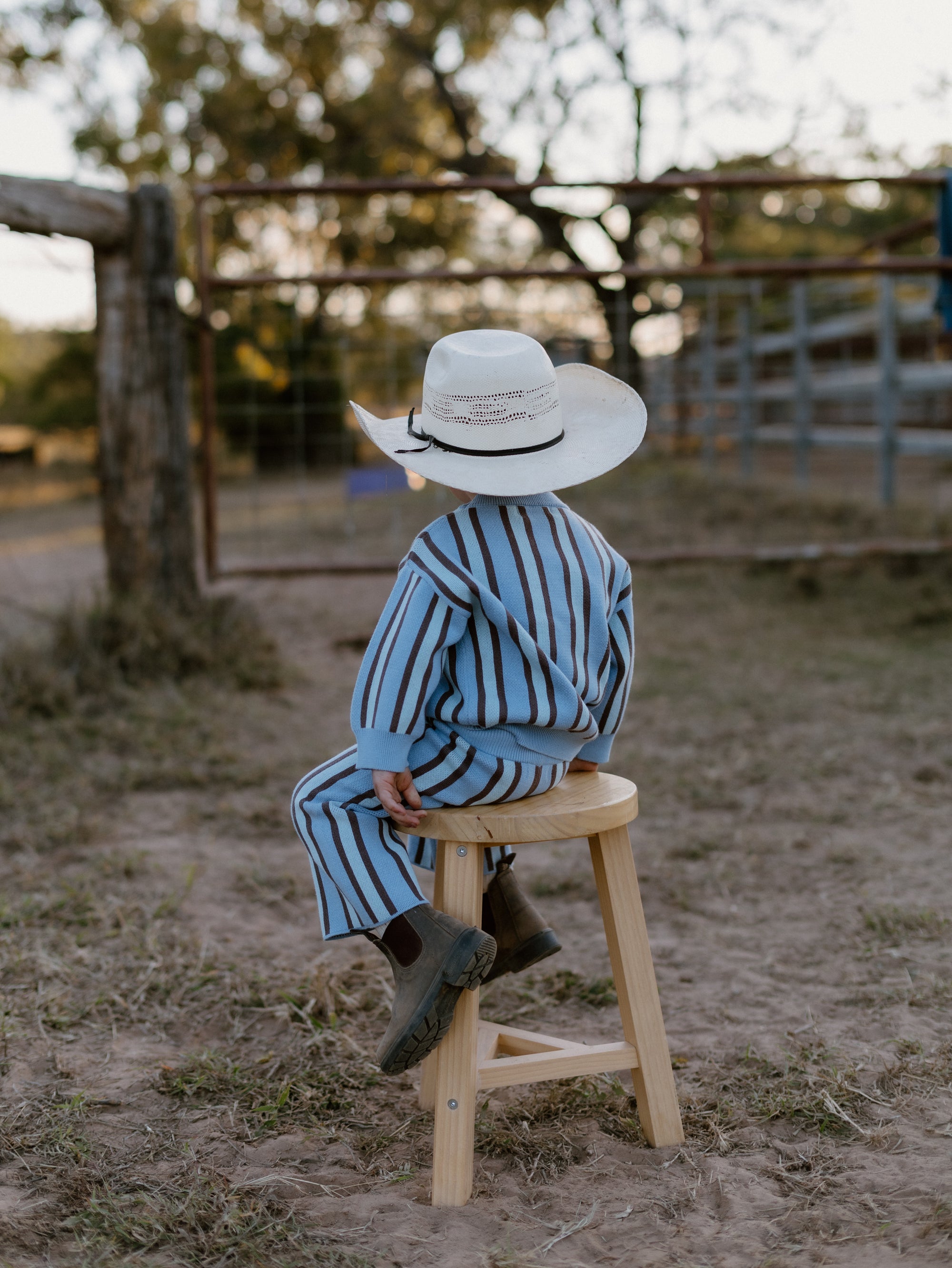 Mist Stripe Knit Set
