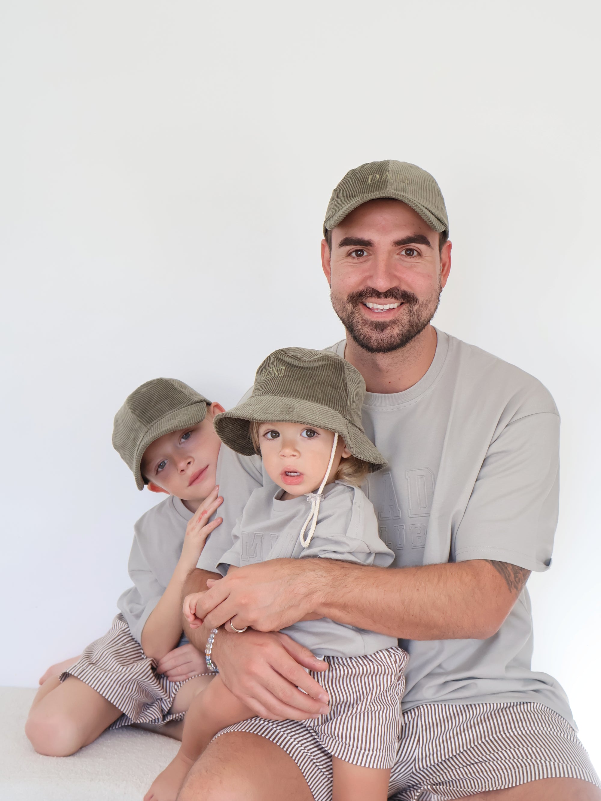 Kids Drawstring Shorts - Brown Stripe