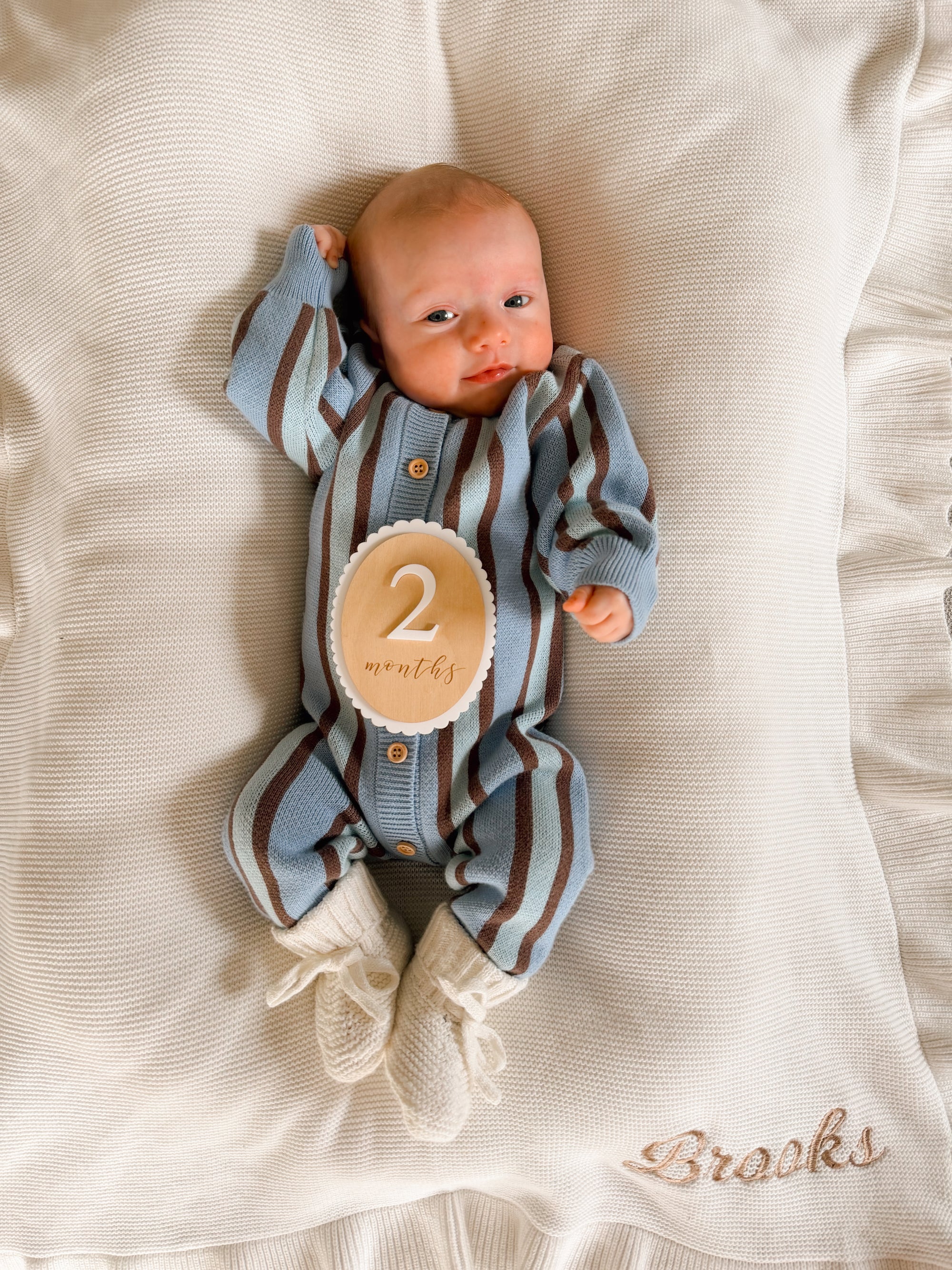 Mist Stripe Knit Romper