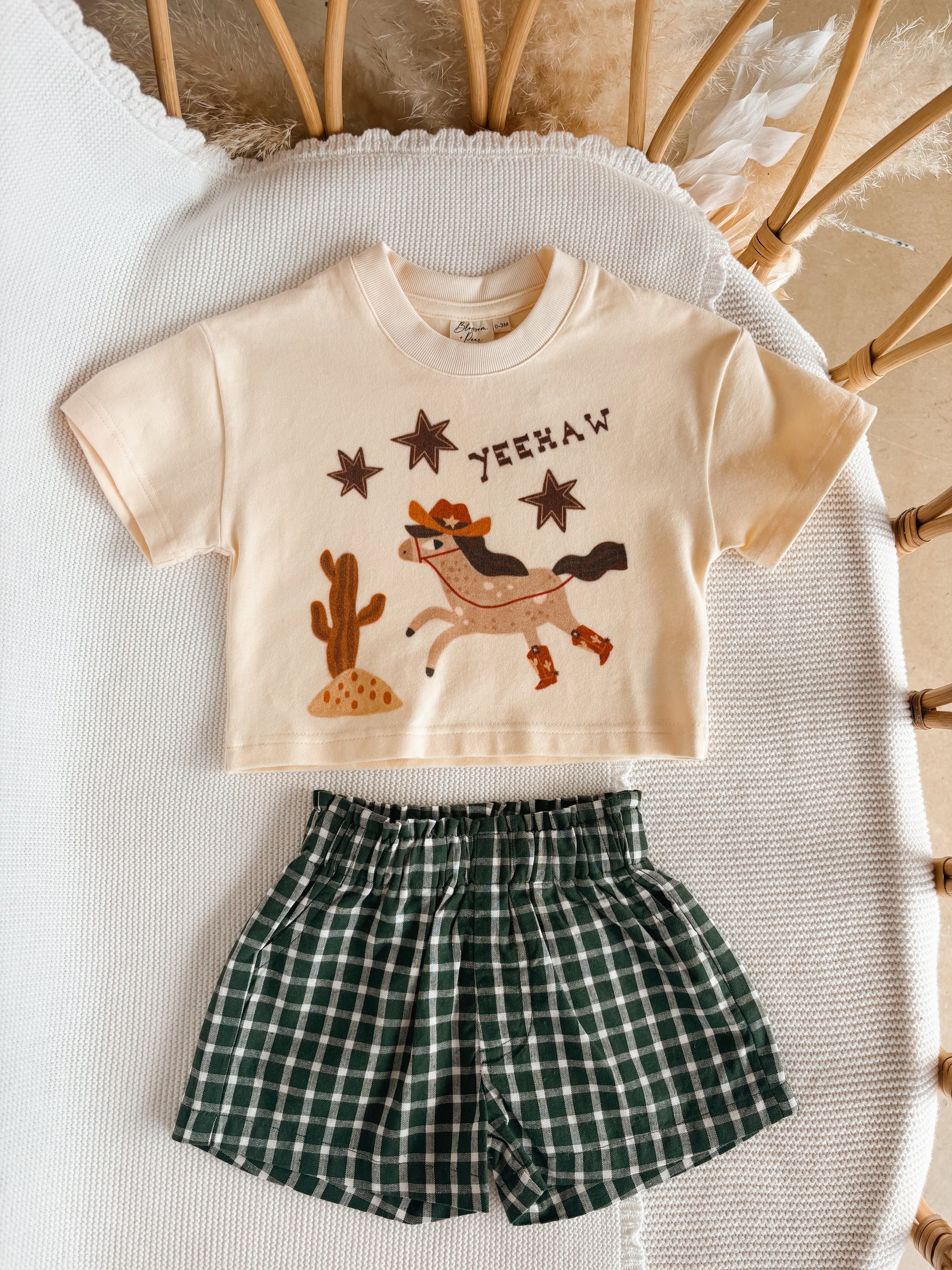 Kids Forest Checker Shorts