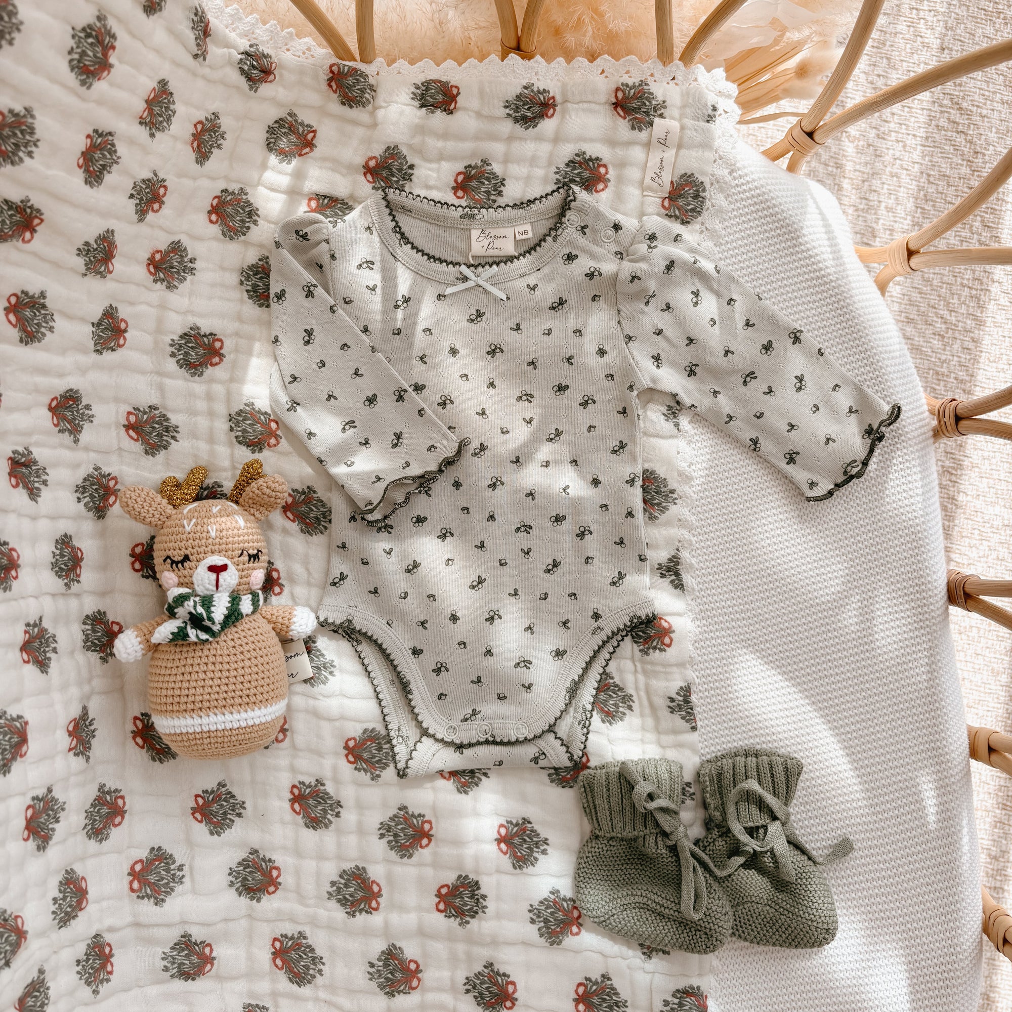 Pointelle Long Sleeve Romper