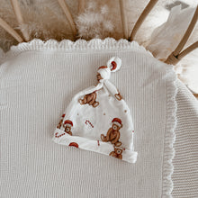 Load image into Gallery viewer, Christmas Knotted Beanie - Theodore Bear - PRE ORDER - Est. Dispatch End of October