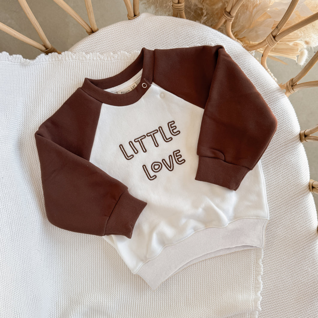 'Little Love' Crew Sweater - Cocoa - PRE ORDER - Est. Dispatch Date Mid May