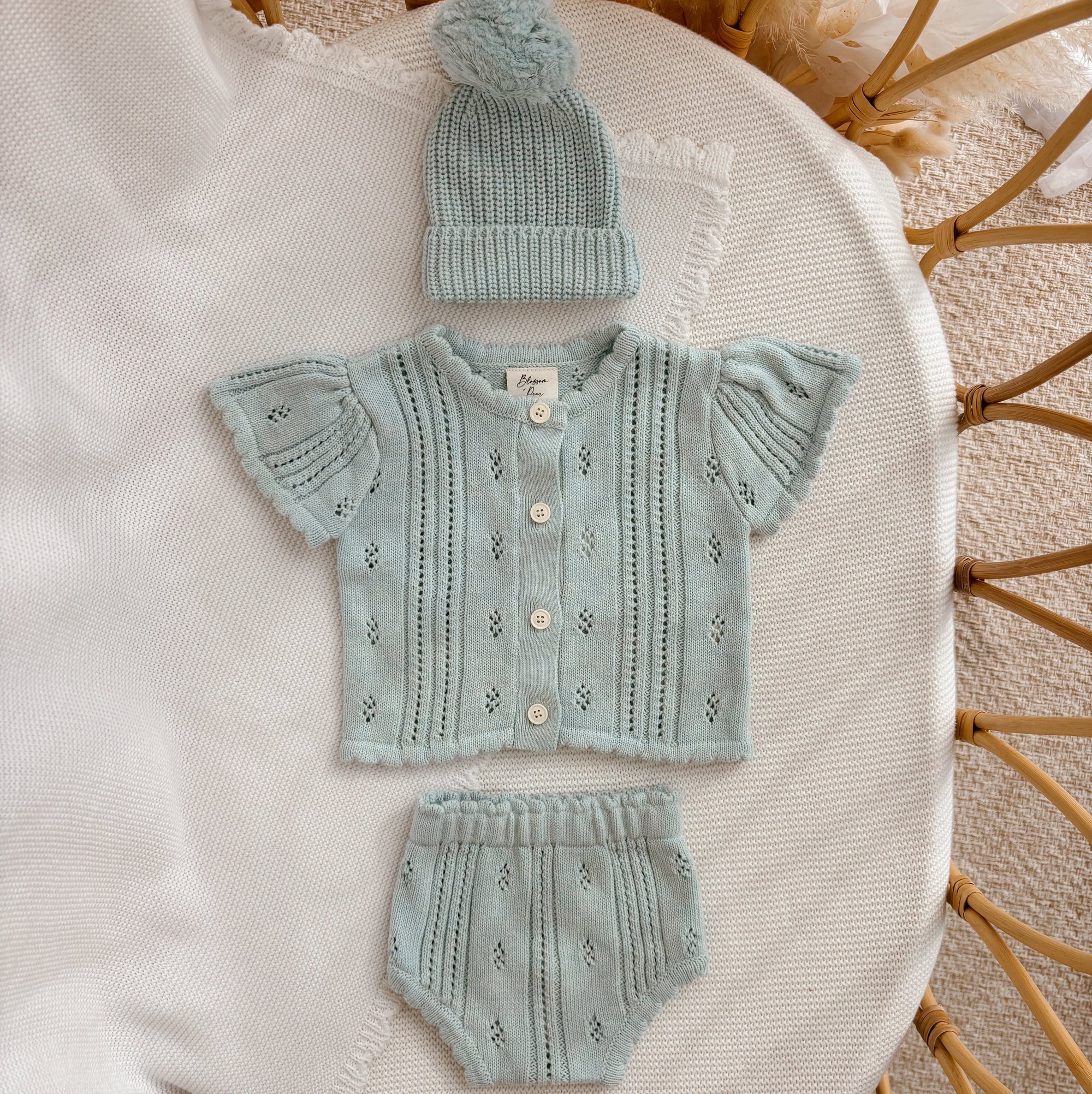 Margot Button Up Shortie Set in Periwinkle Blue