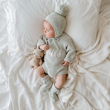 Load image into Gallery viewer, Chunky Knit Romper - Periwinkle Blue