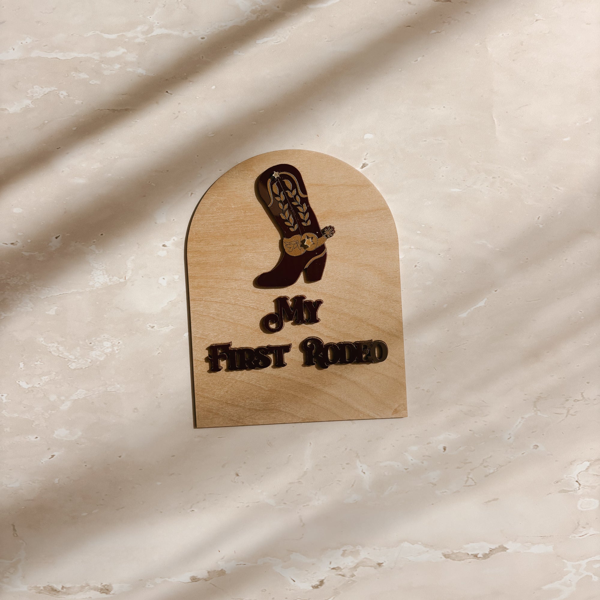 ‘My First Rodeo’ Boot Plaque