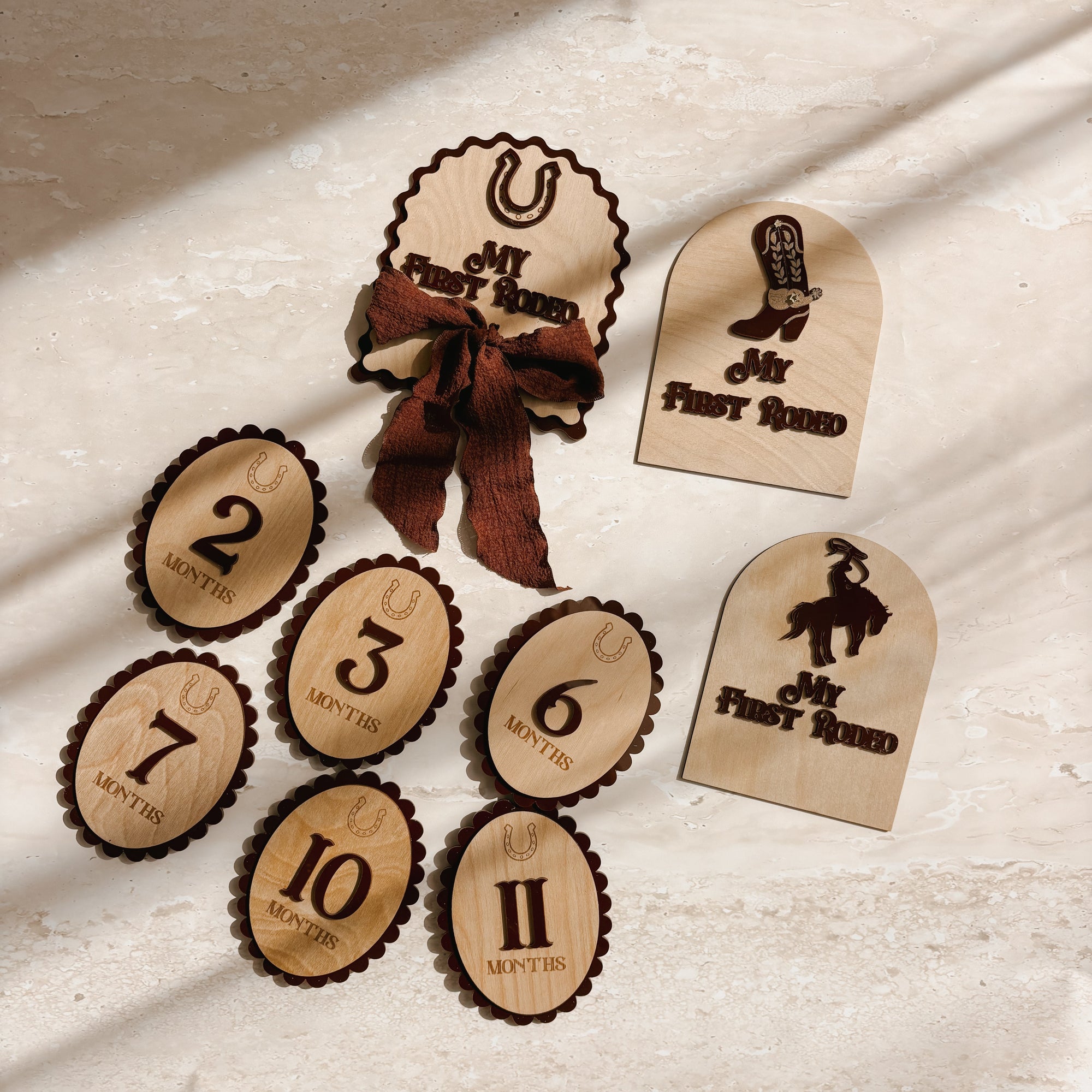 ‘My First Rodeo’ Arch Scallop Plaque - Bow