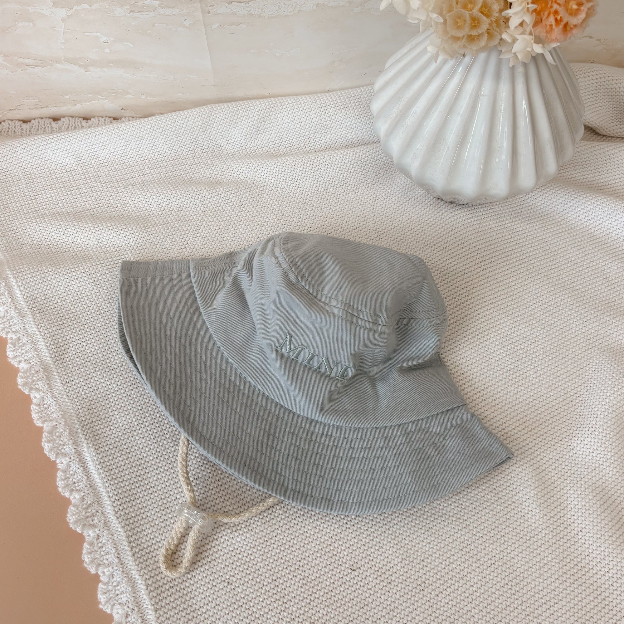 'Mini' Cotton Bucket Hat -  Shoreline Blue