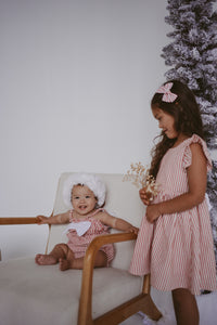 Kid's Candy Stripe Dress - Red