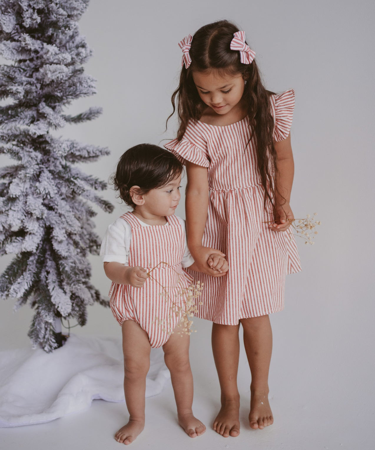 Kids Candy Stripe Dress in Red