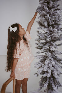 Blush Fair Isle 2 Piece Set - Short Sleeve