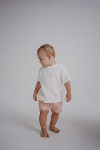 Kid's Candy Stripe Shorts - Red