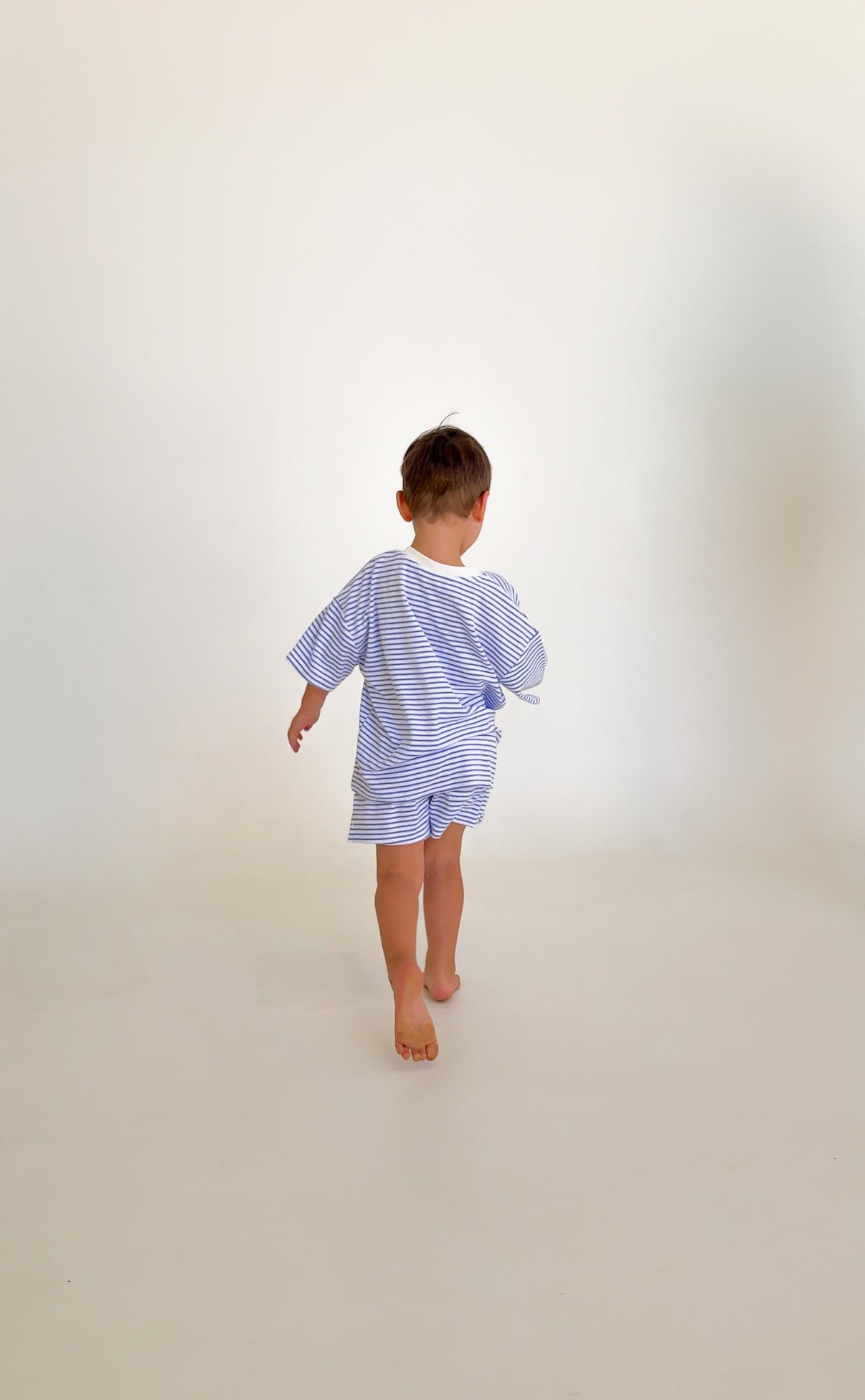 Kids Stripe Terry Set - Sky