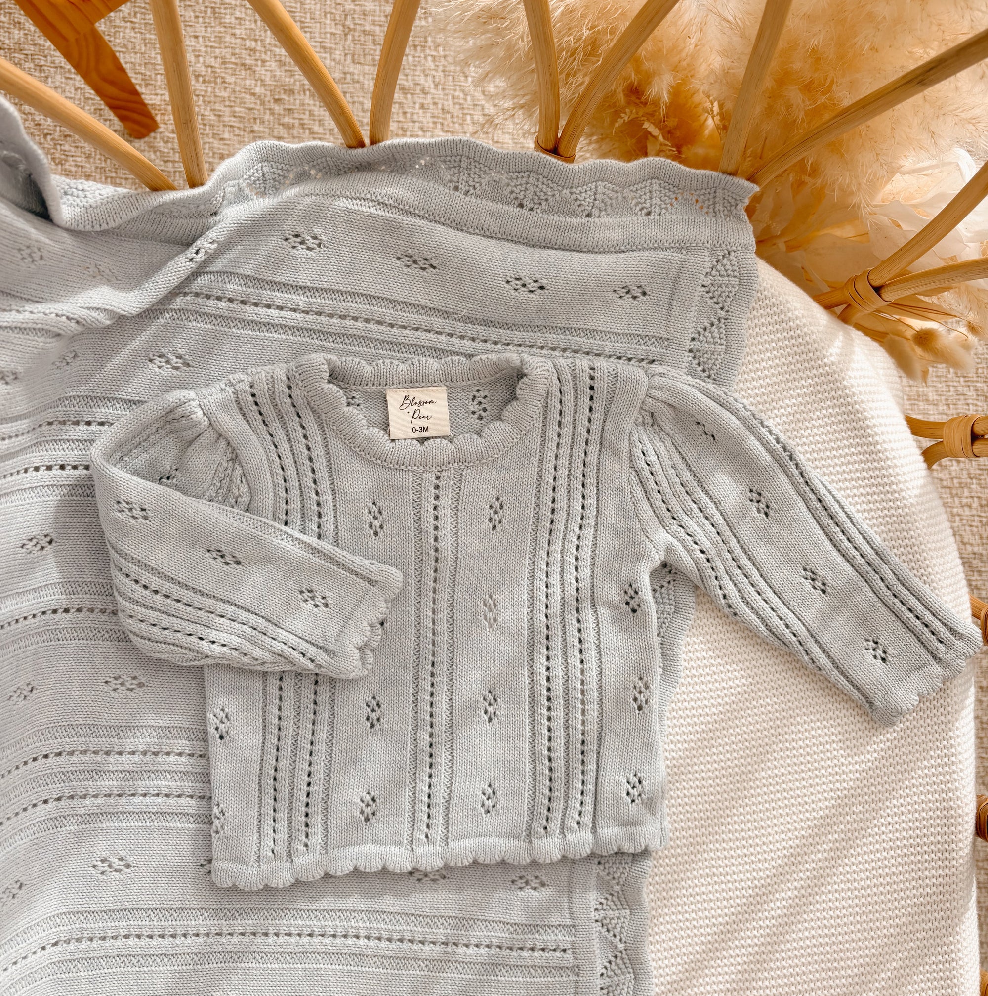 Margot Long Sleeve Sweater - Powder Blue