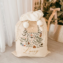 Load image into Gallery viewer, Personalised Holiday Santa Sack - Linen - PRE ORDER - Est. Dispatch Mid November