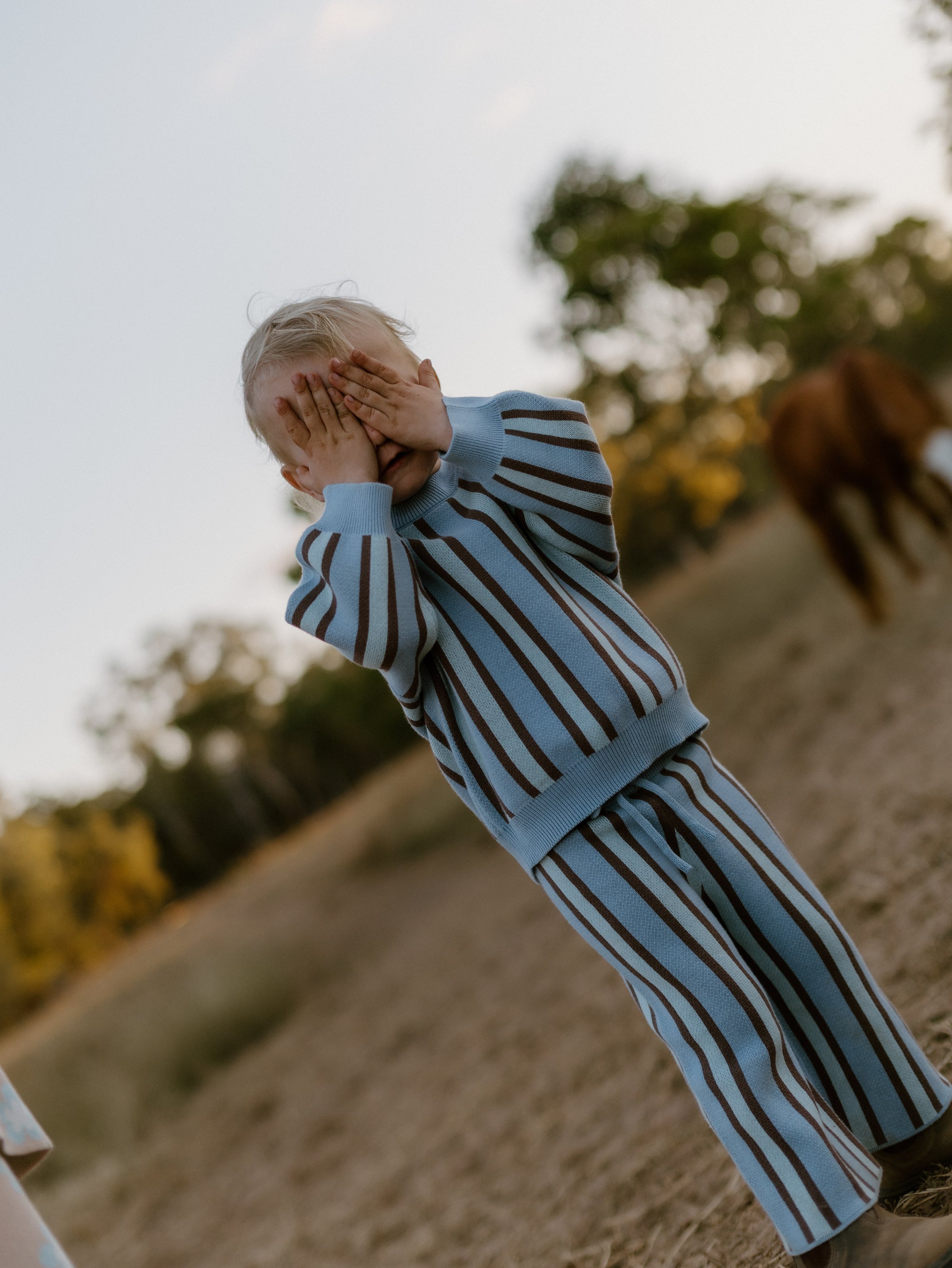 Mist Stripe Knit Set