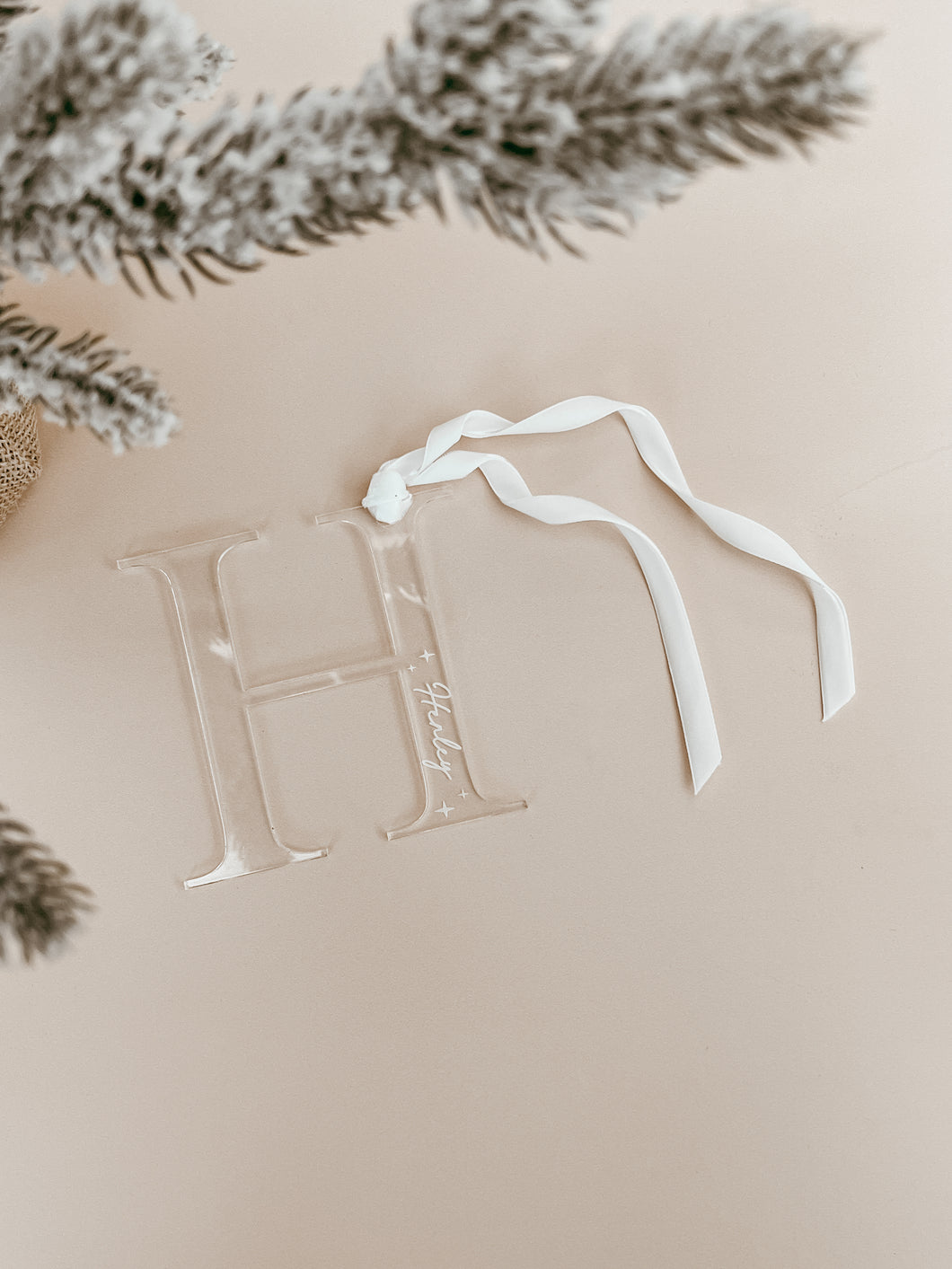 Letter Monogram Acrylic Bauble - PRE ORDER - Est. Dispatch End of September