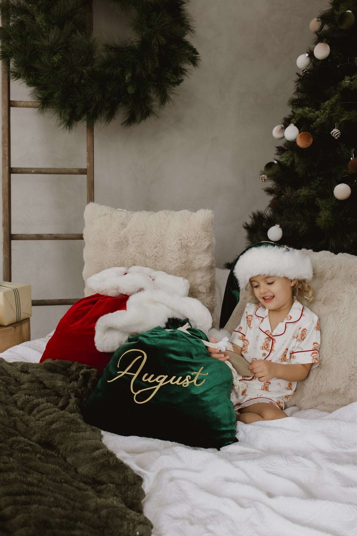 Velvet Santa Hat - Emerald - PRE ORDER - Est. Dispatch Early October