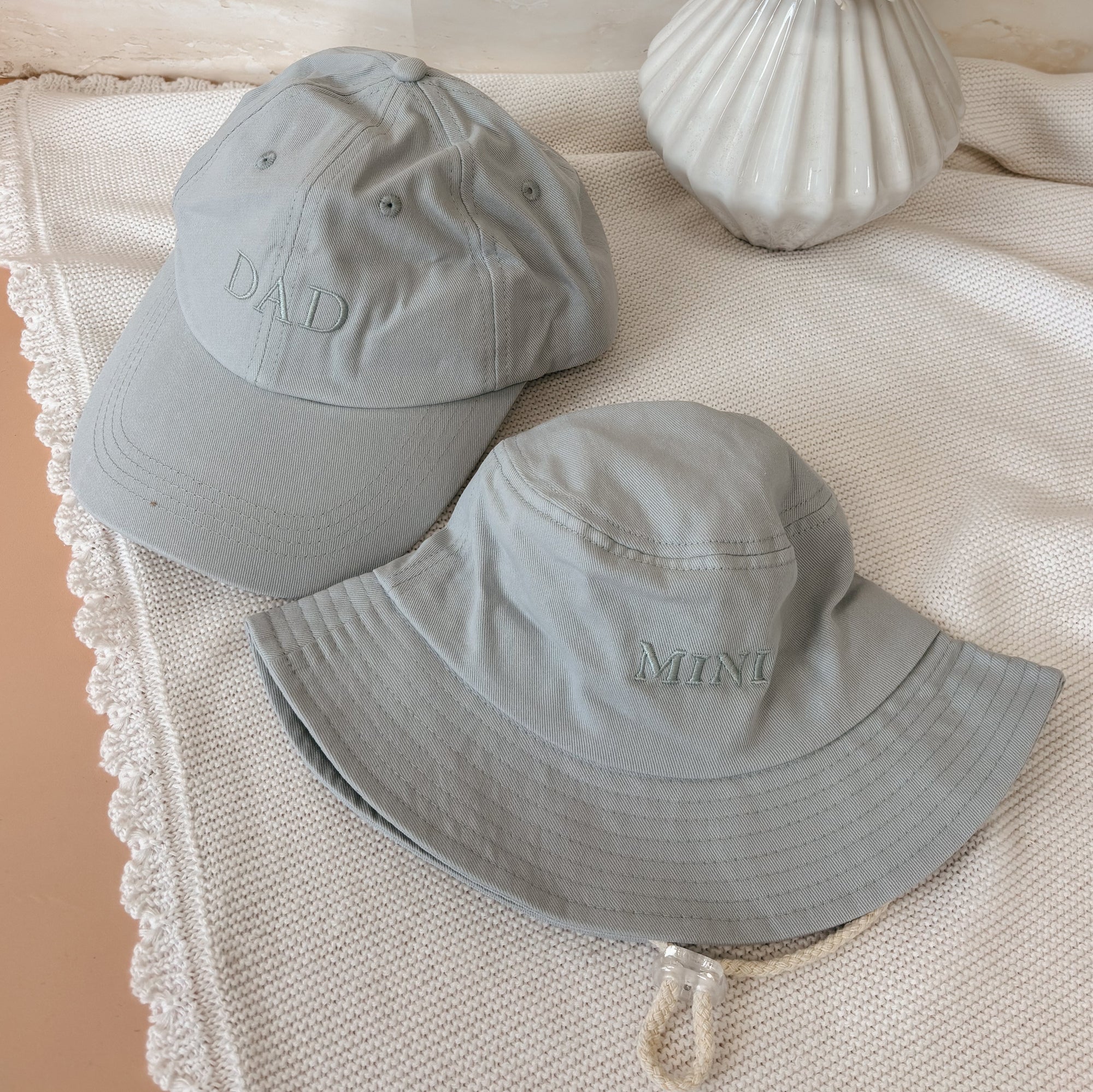 'Mini' Cotton Bucket Hat -  Shoreline Blue