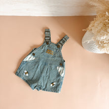 Load image into Gallery viewer, Bee’s Knees Denim Shortalls