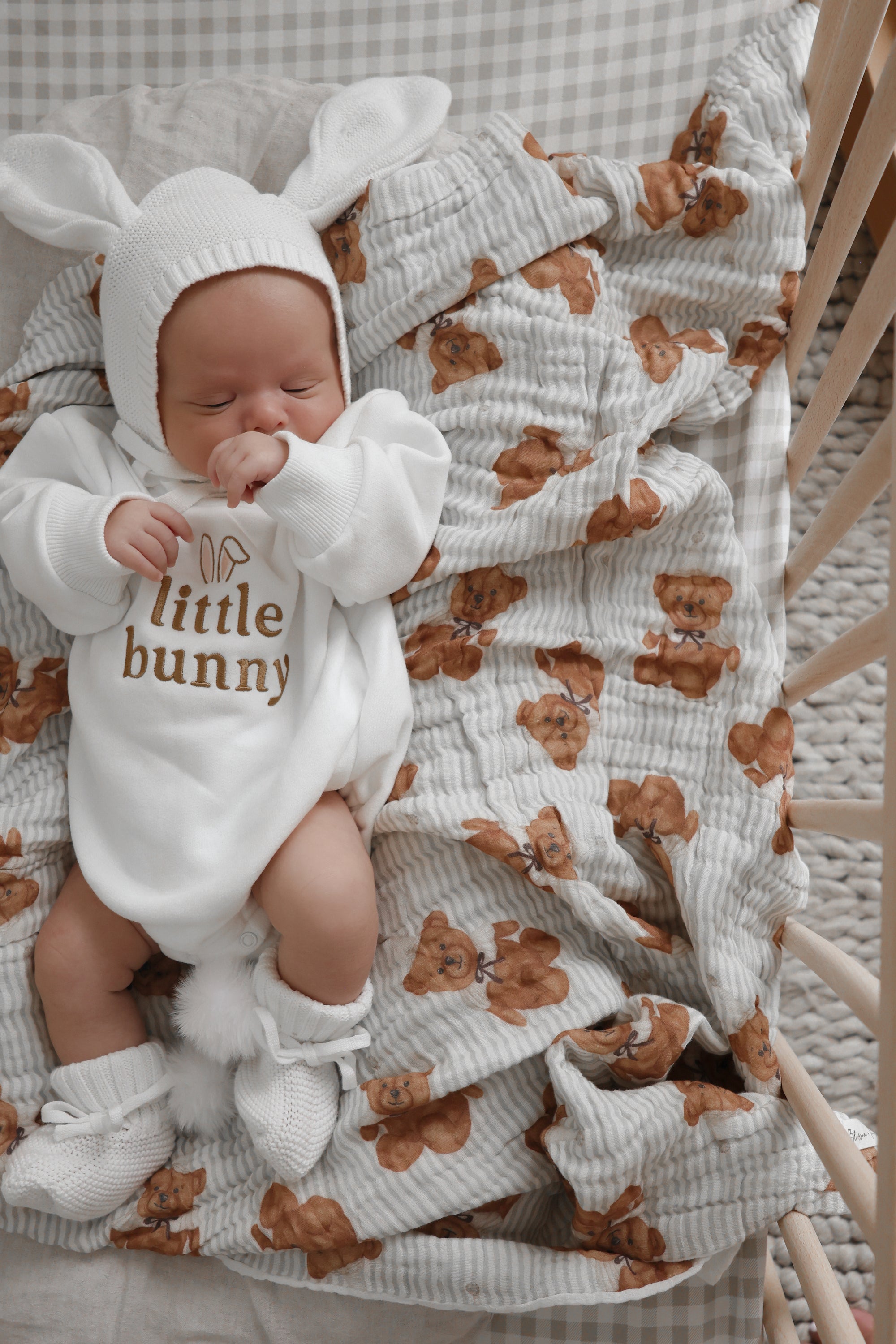 Heritage Muslin Blanket - Bébé Bear