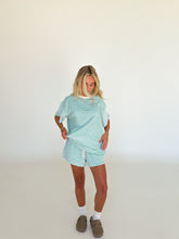 Load image into Gallery viewer, Ladies Stripe Terry Tee - Green