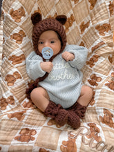 Load image into Gallery viewer, 'Little Brother' Long Sleeve Knit Romper - Powder Blue