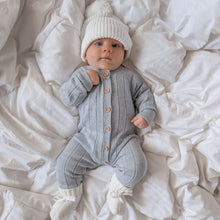 Load image into Gallery viewer, Ribbed Knit Romper - Powder Blue