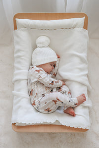 Long Sleeve Bamboo Growsuit - Puppy Picnic