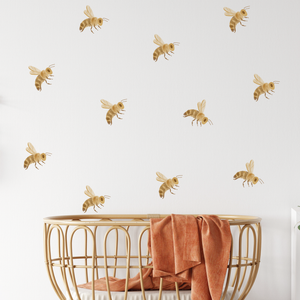 'Honey Bee' Removable Fabric Wall Decal Set