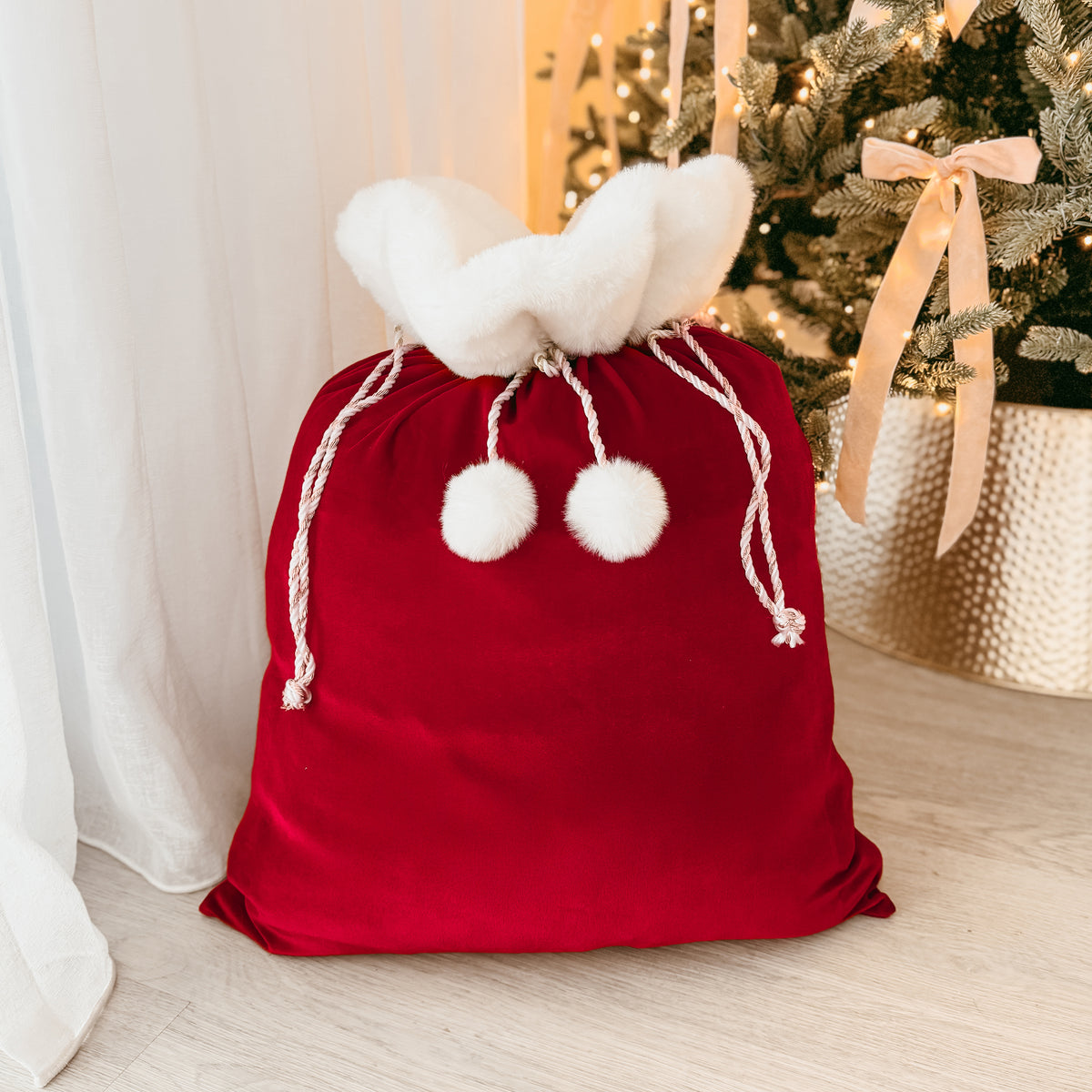Personalised Holiday Santa Sack - Burgundy - PRE ORDER - Est. Dispatch Early October