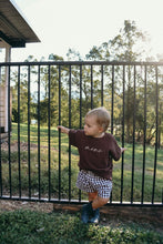 Load image into Gallery viewer, Kids Cocoa Gingham Shorts