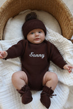 Load image into Gallery viewer, Mini Knit Booties - Espresso