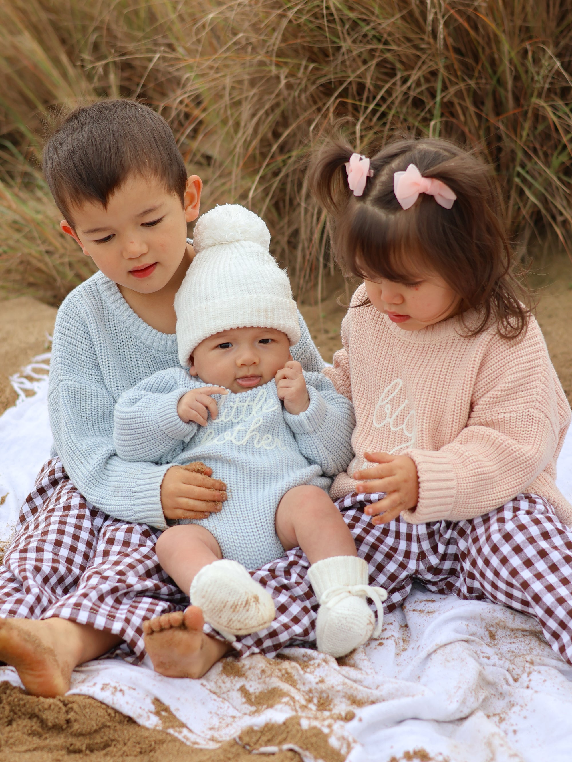 'Big Brother' Mini Knit Sweater - Powder Blue