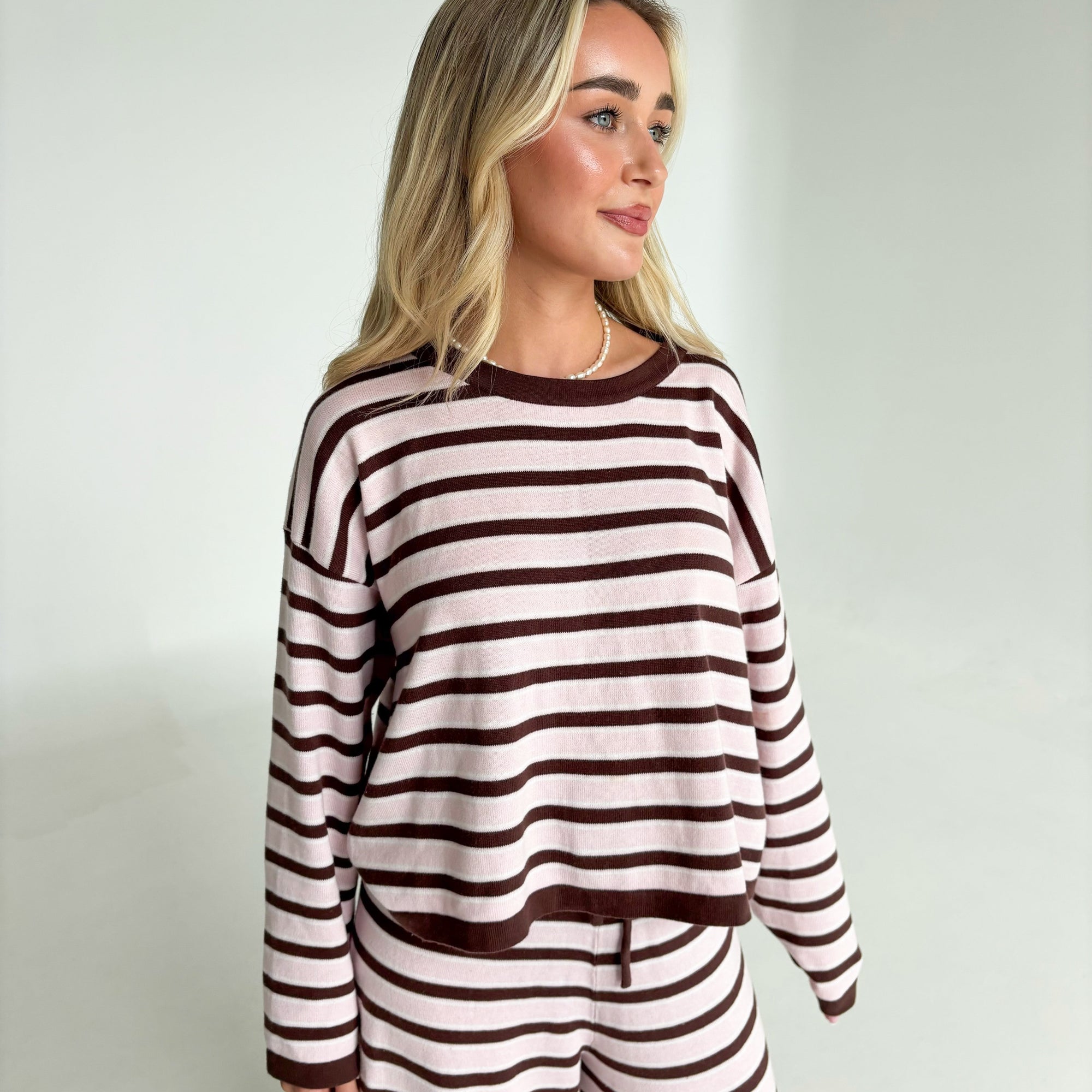 Ladies Mocha Blush Lounge Sweater
