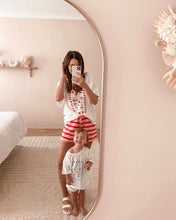 Load image into Gallery viewer, Ladies Knit Stripe Shorts - Pink &amp; Red