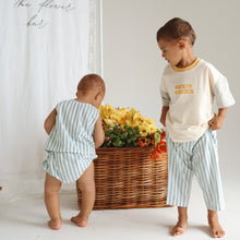 Load image into Gallery viewer, The Flax Shirt - Sage Stripe