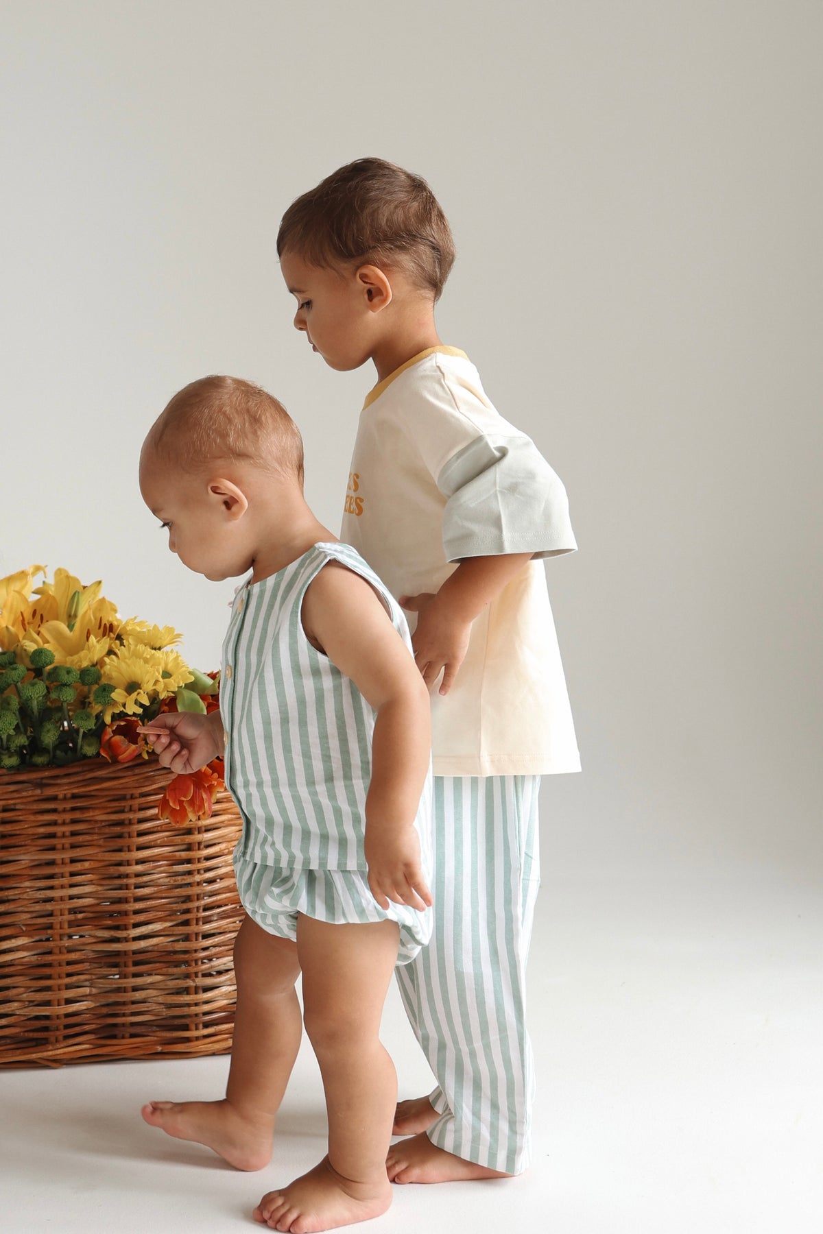 The Flax Shirt - Sage Stripe
