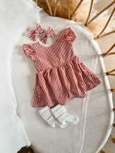 Load image into Gallery viewer, Kid&#39;s Candy Stripe Dress - Red