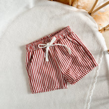 Load image into Gallery viewer, Kid&#39;s Candy Stripe Shorts - Red