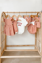 Load image into Gallery viewer, Candy Stripe Bow Romper - Red