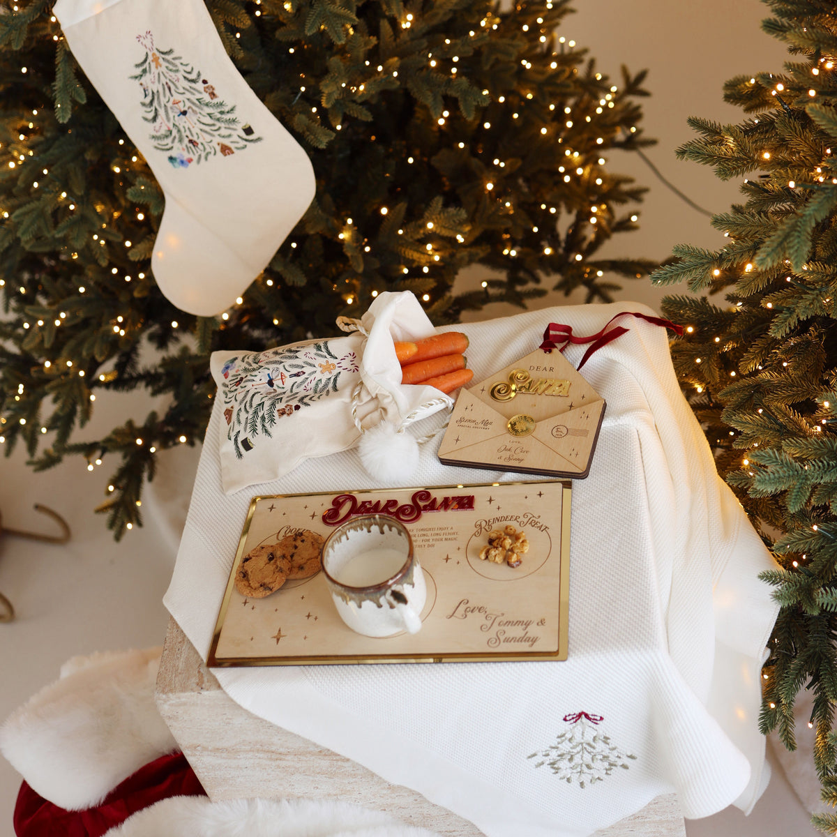 'Dear Santa' Wooden Letter Envelope