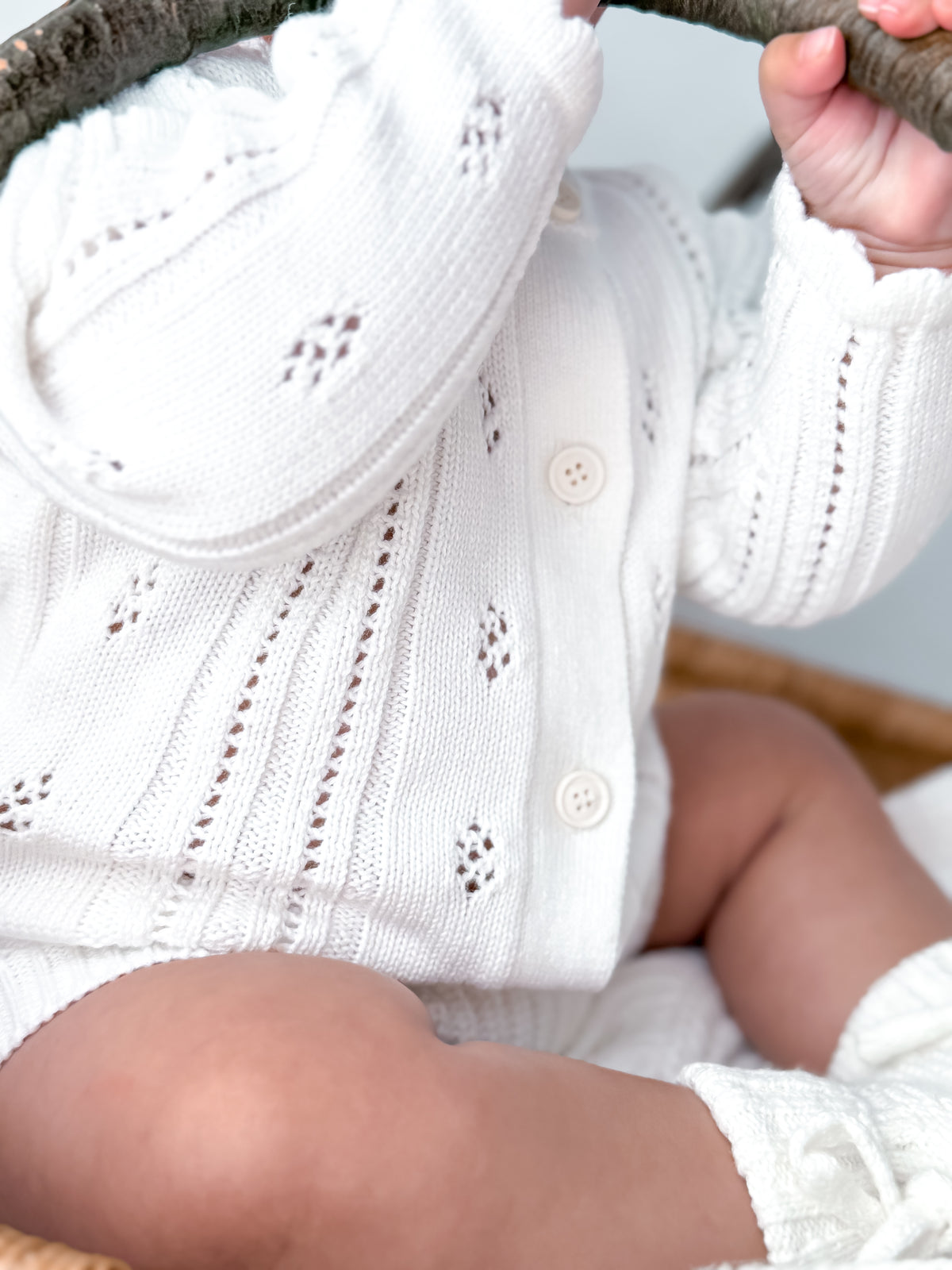 Margot Button Up Cardigan - Milk